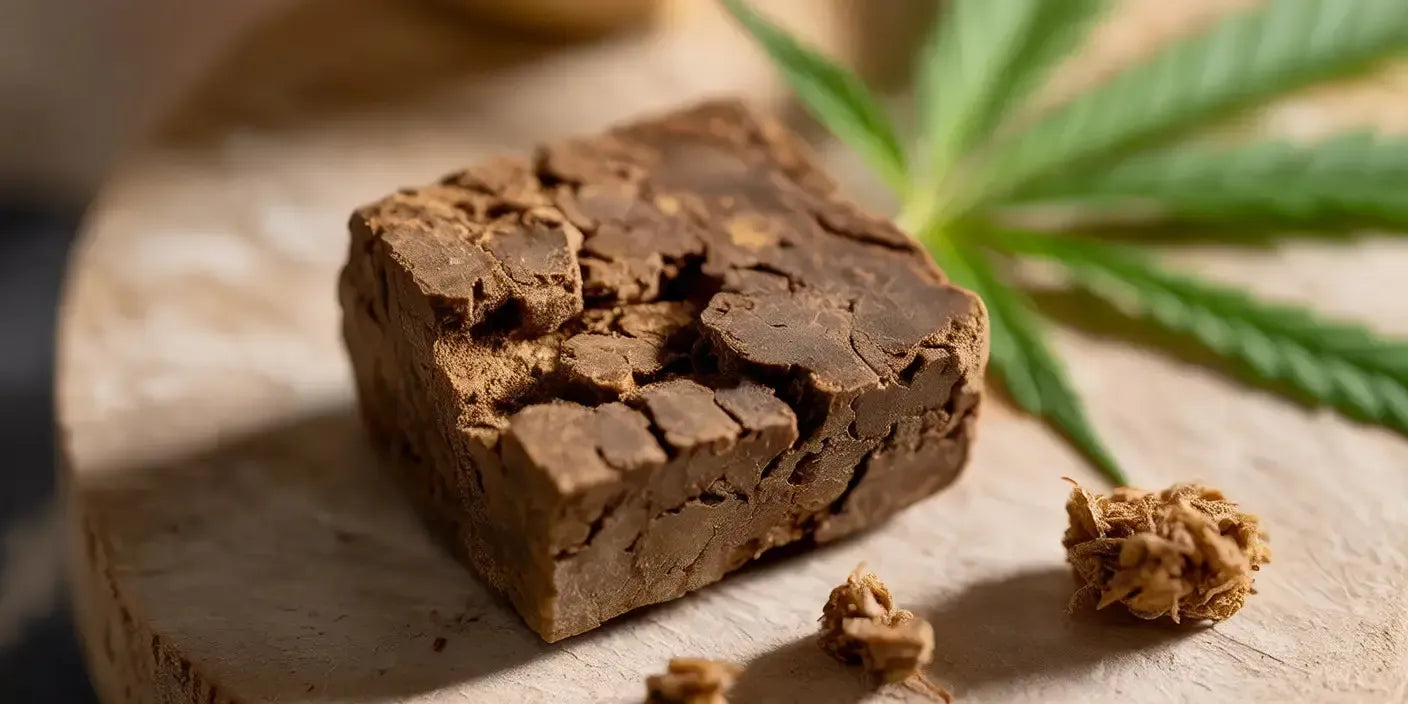 Un gros plan de hash CBD