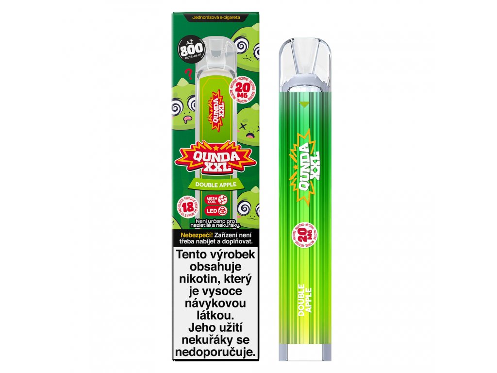 Nicotine Vape Qunda XXL Double Pomme-Canapuff
