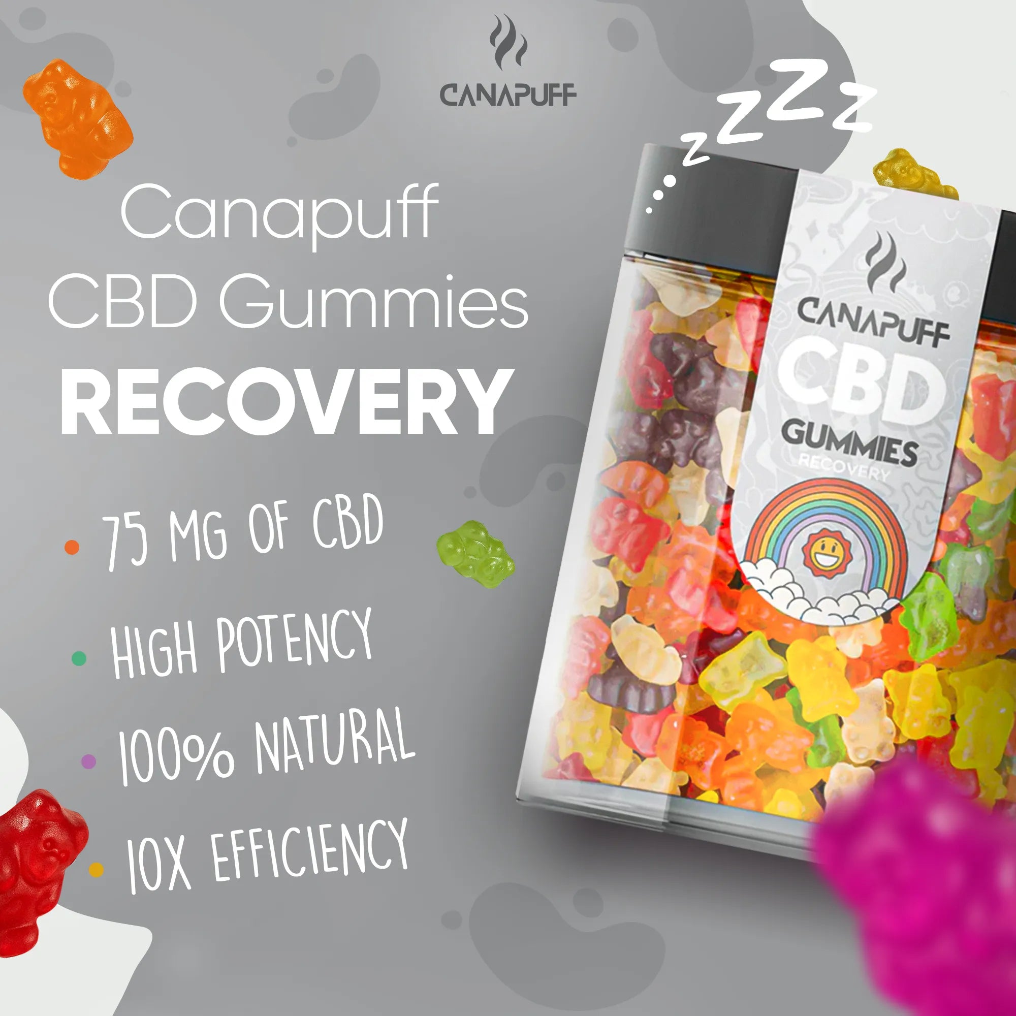 Canapuff - Gummies CBD - Recovery-Canapuff
