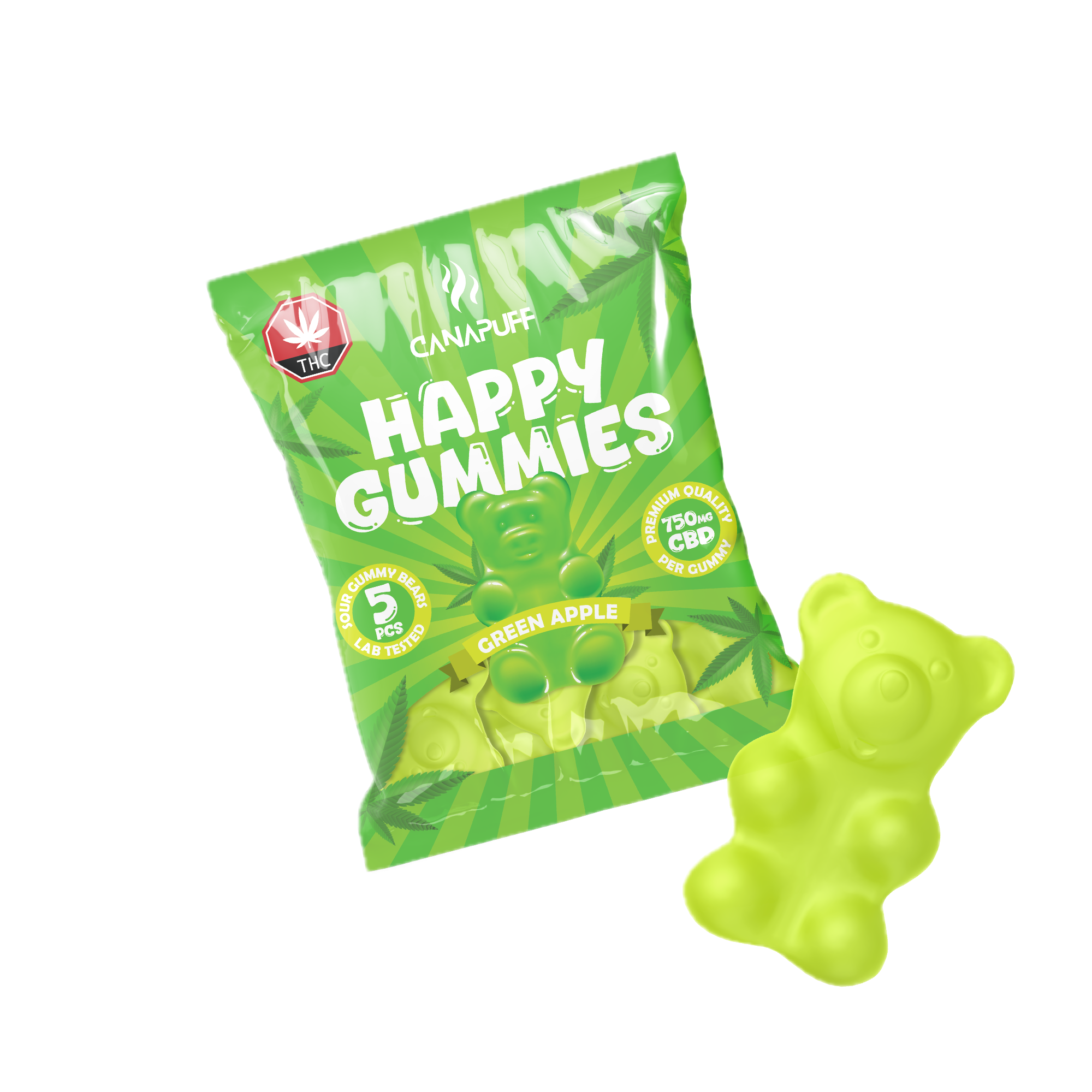 CBD Gummies Pomme verte