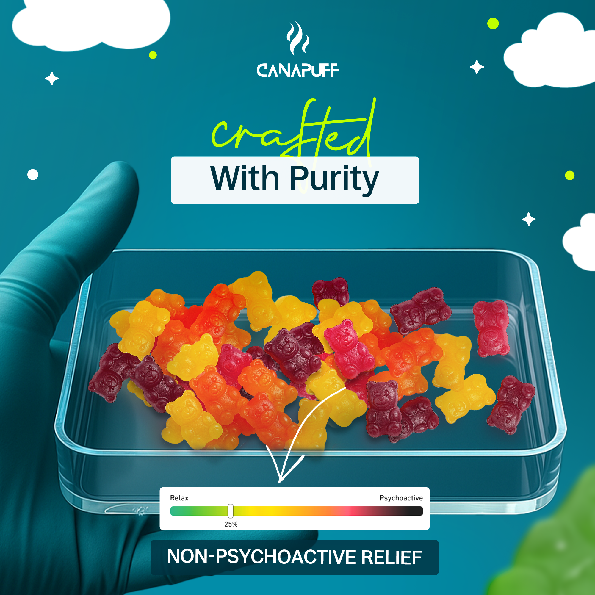 Gummies CBN+THC - Cherry-Canapuff