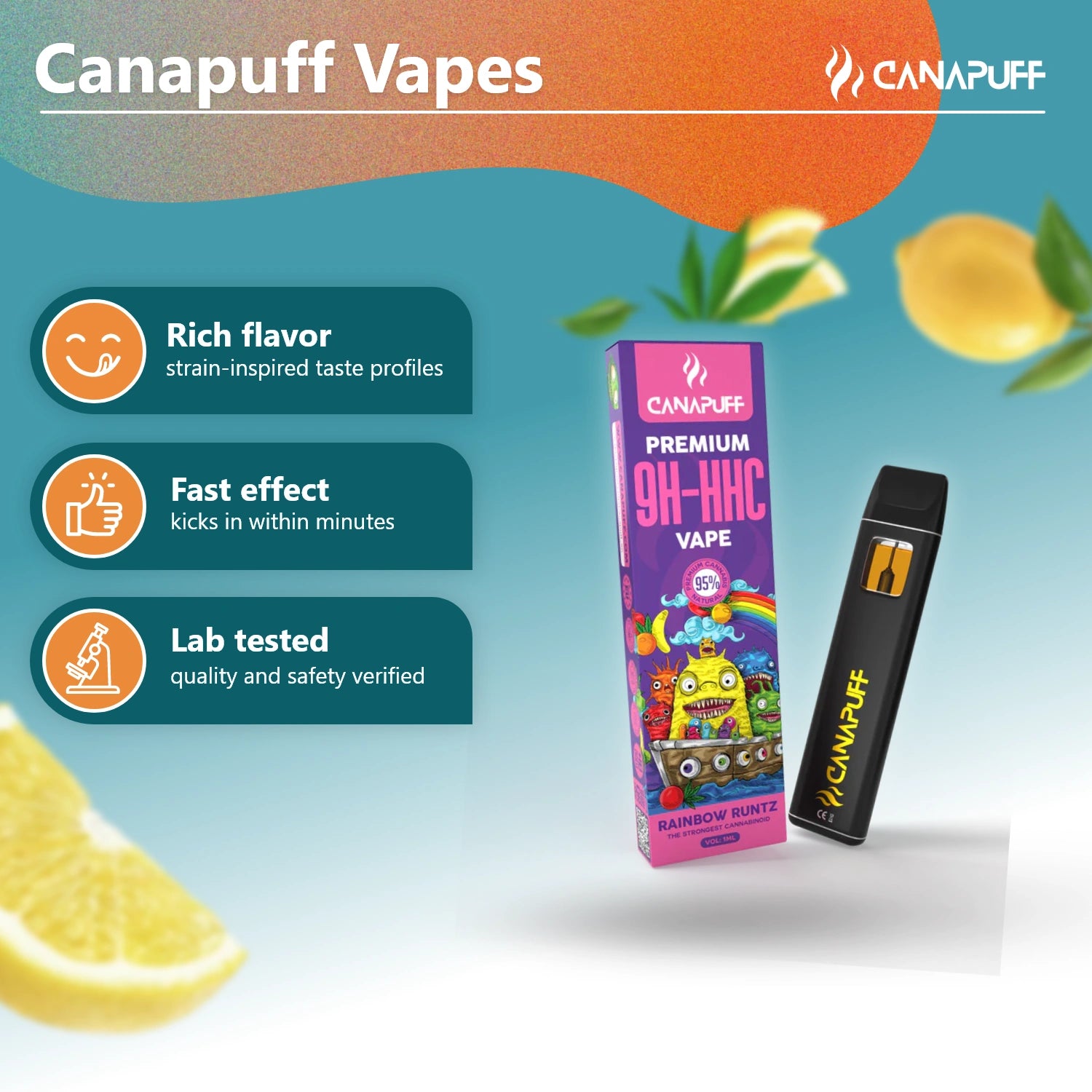 9H-HHC Vape Rainbow Runtz 95% 1ml
