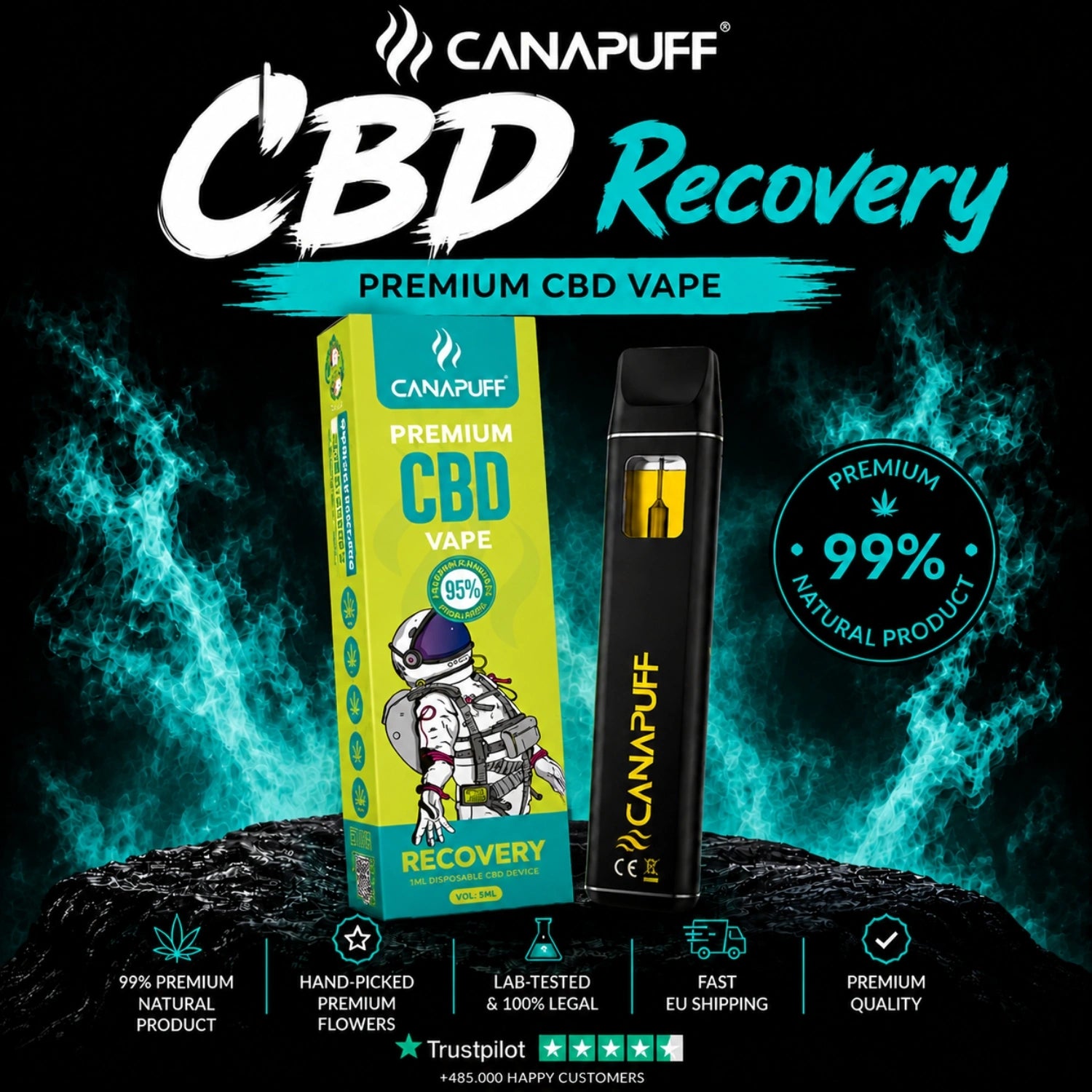 CBD Vape Recovery 95 % 1 ml