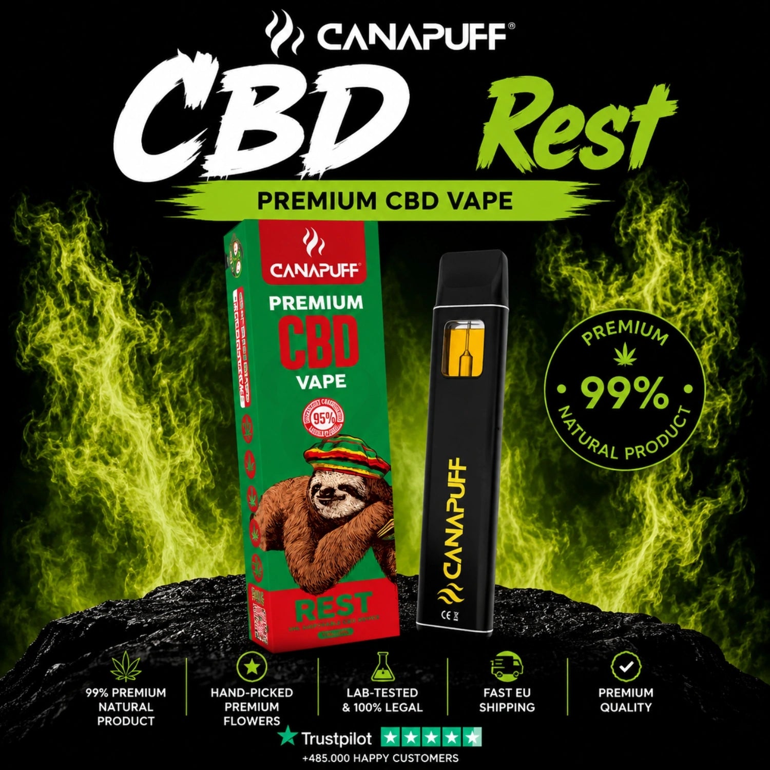 CBD Vape Reste 95% 1 ml