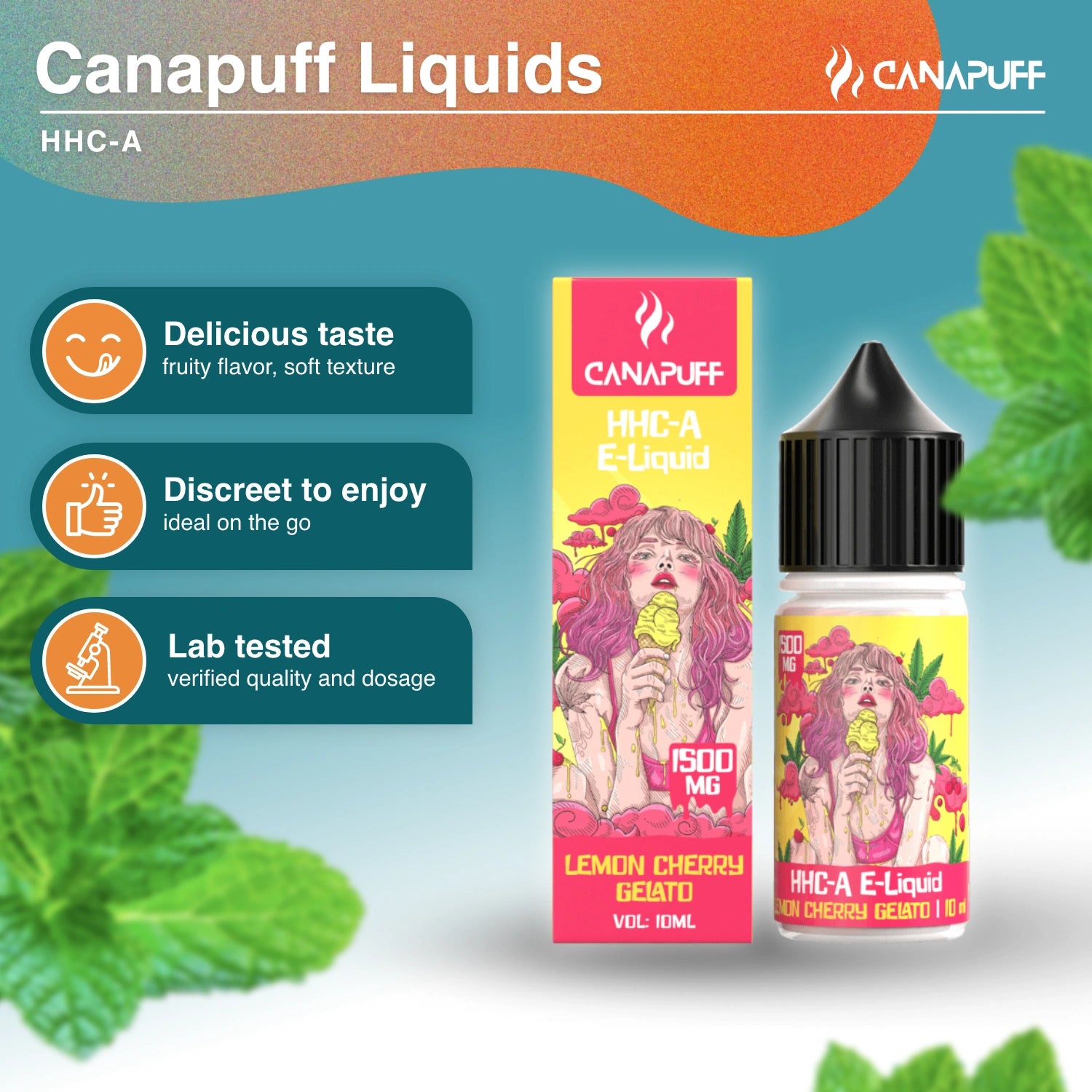 HHC-A liquid 1 500 mg - Lemon Cherry Gelato - Canapuff