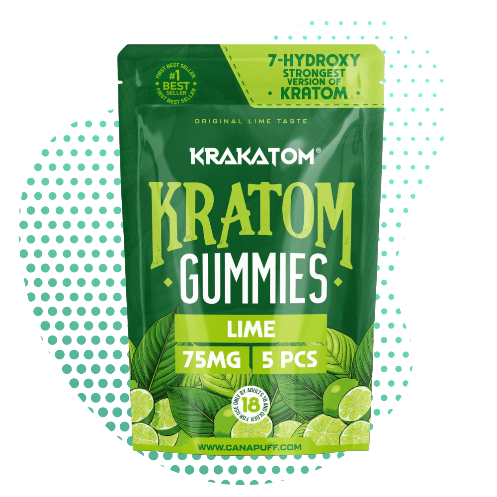 Canapuff - 7 - Hydroxy Kratom Gummies - Citron vert Canapuff