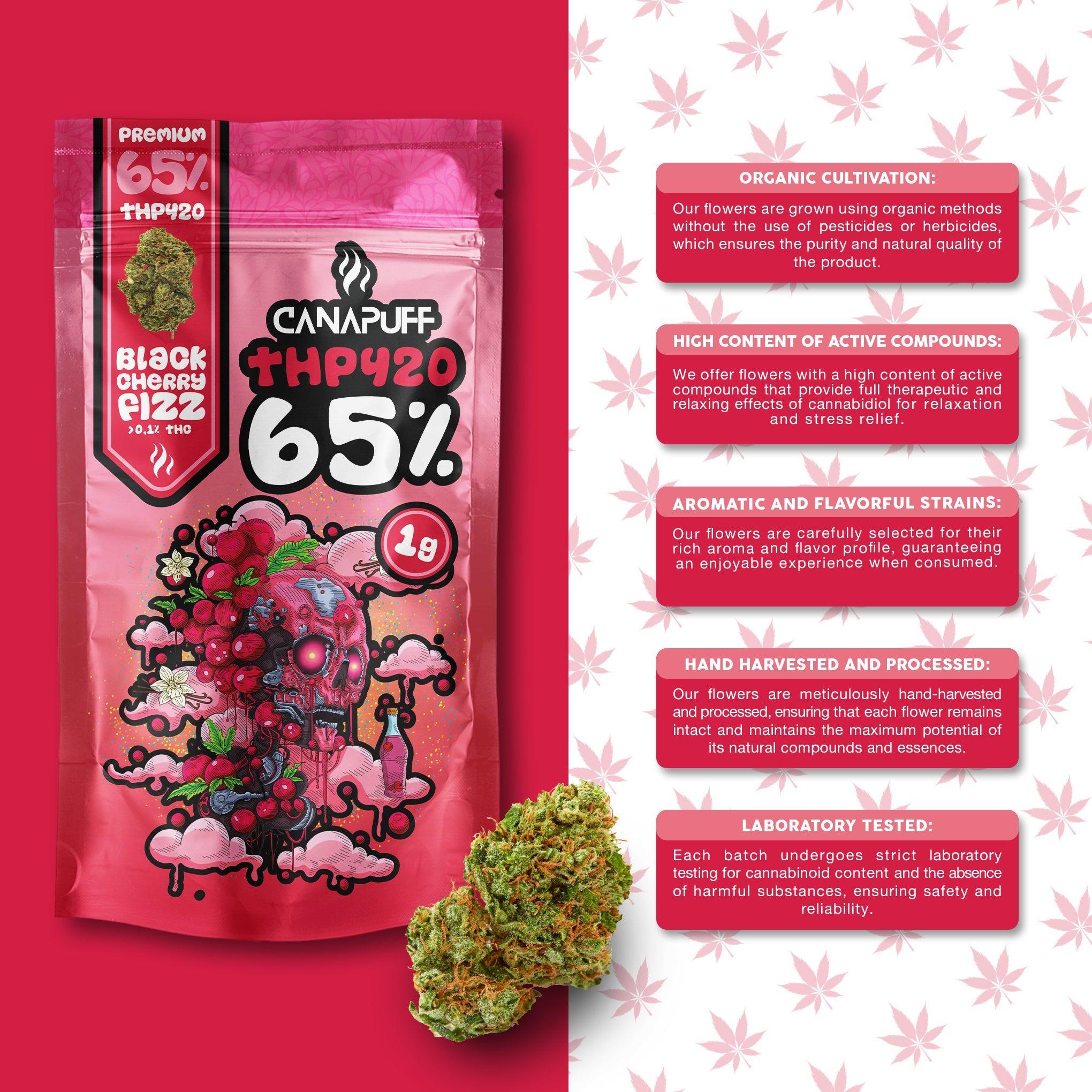 Black Cherry Fizz 65% - Fleurs THP420-Canapuff