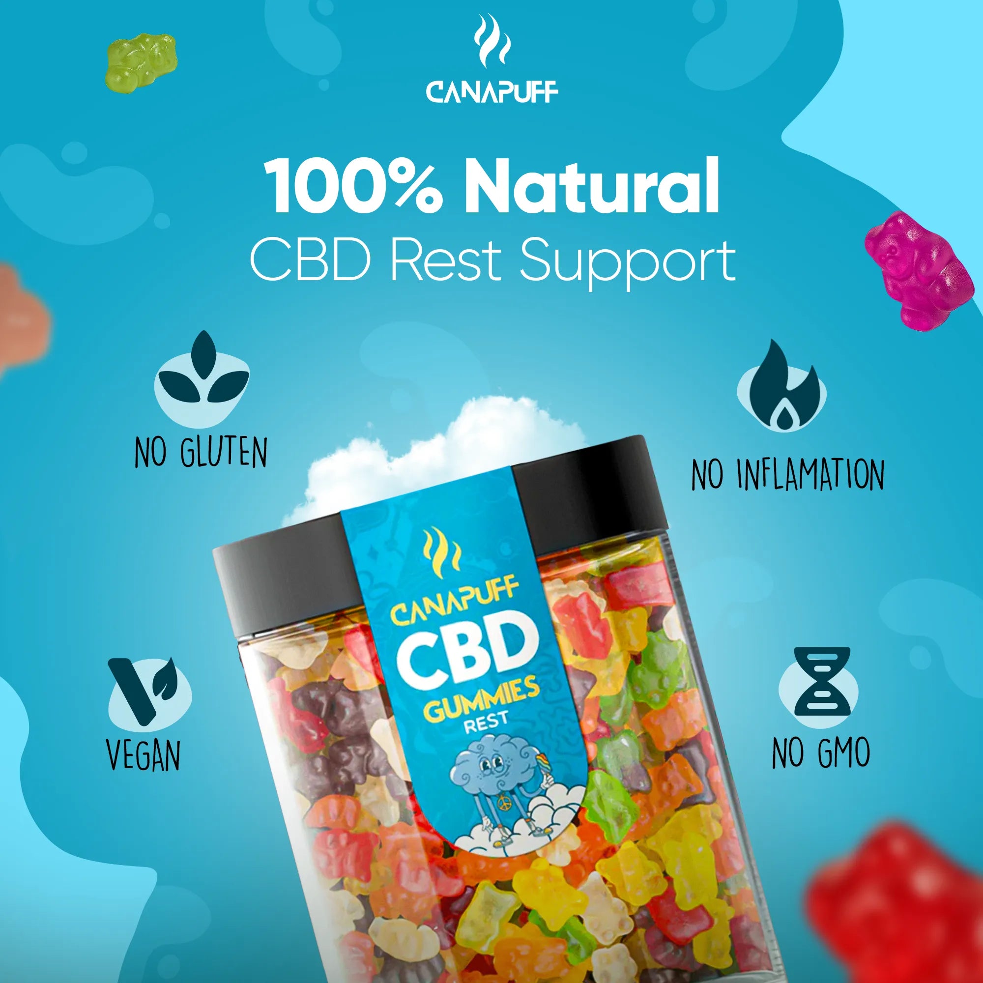 Canapuff - Gummies CBD - Rest-Canapuff