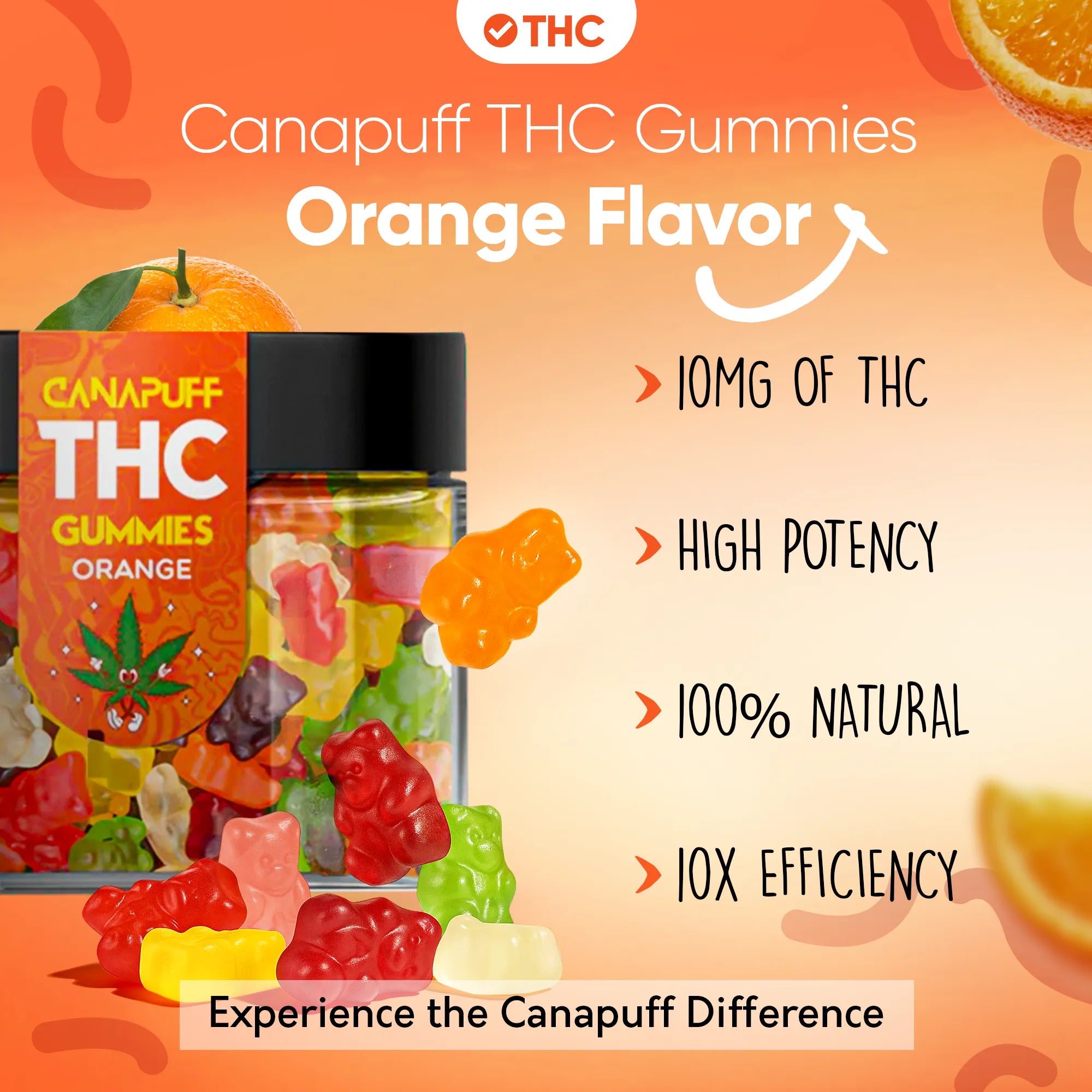 Gummies THC Orange-Canapuff