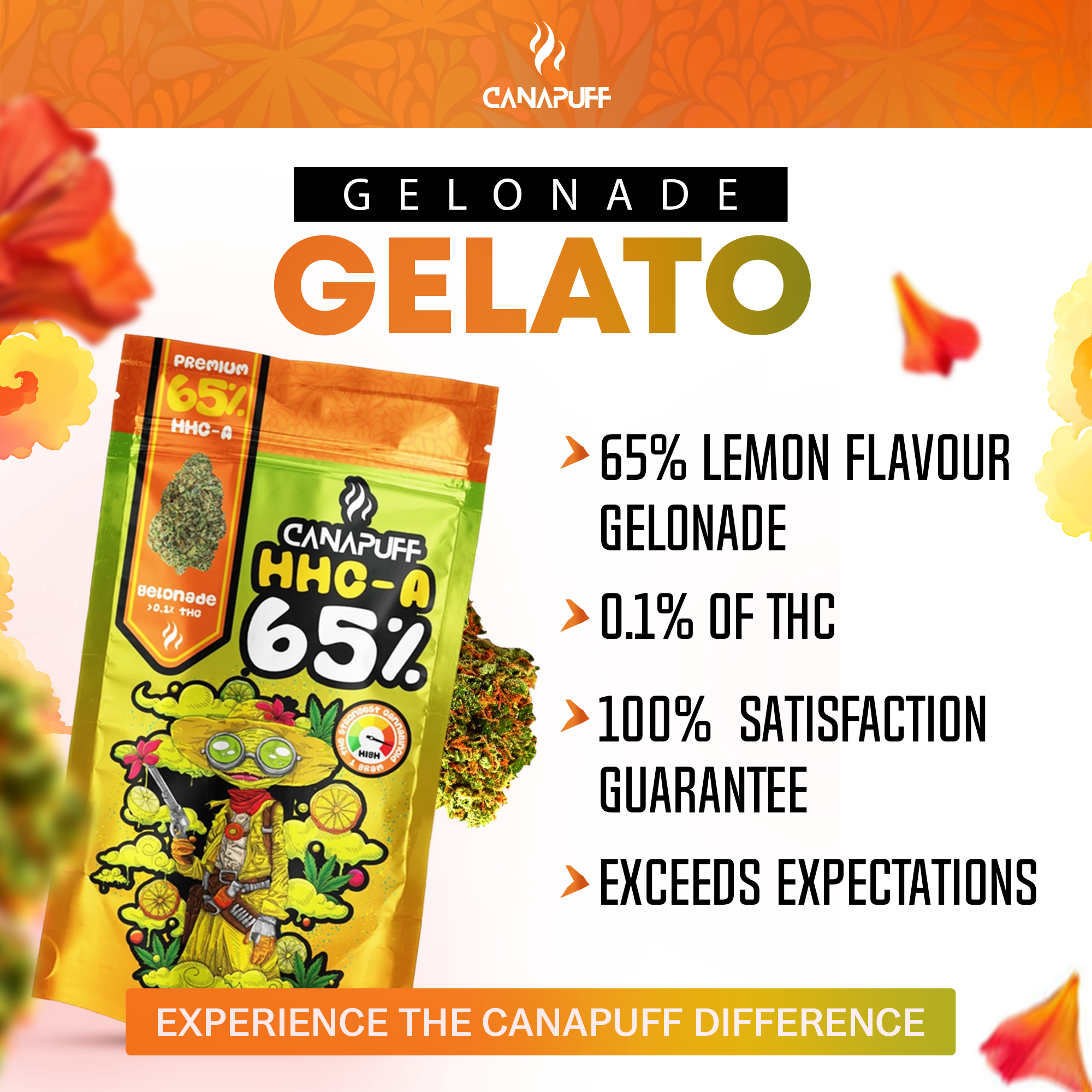 Canapuff - Gelonade 65% - Fleurs HHC-A-Canapuff