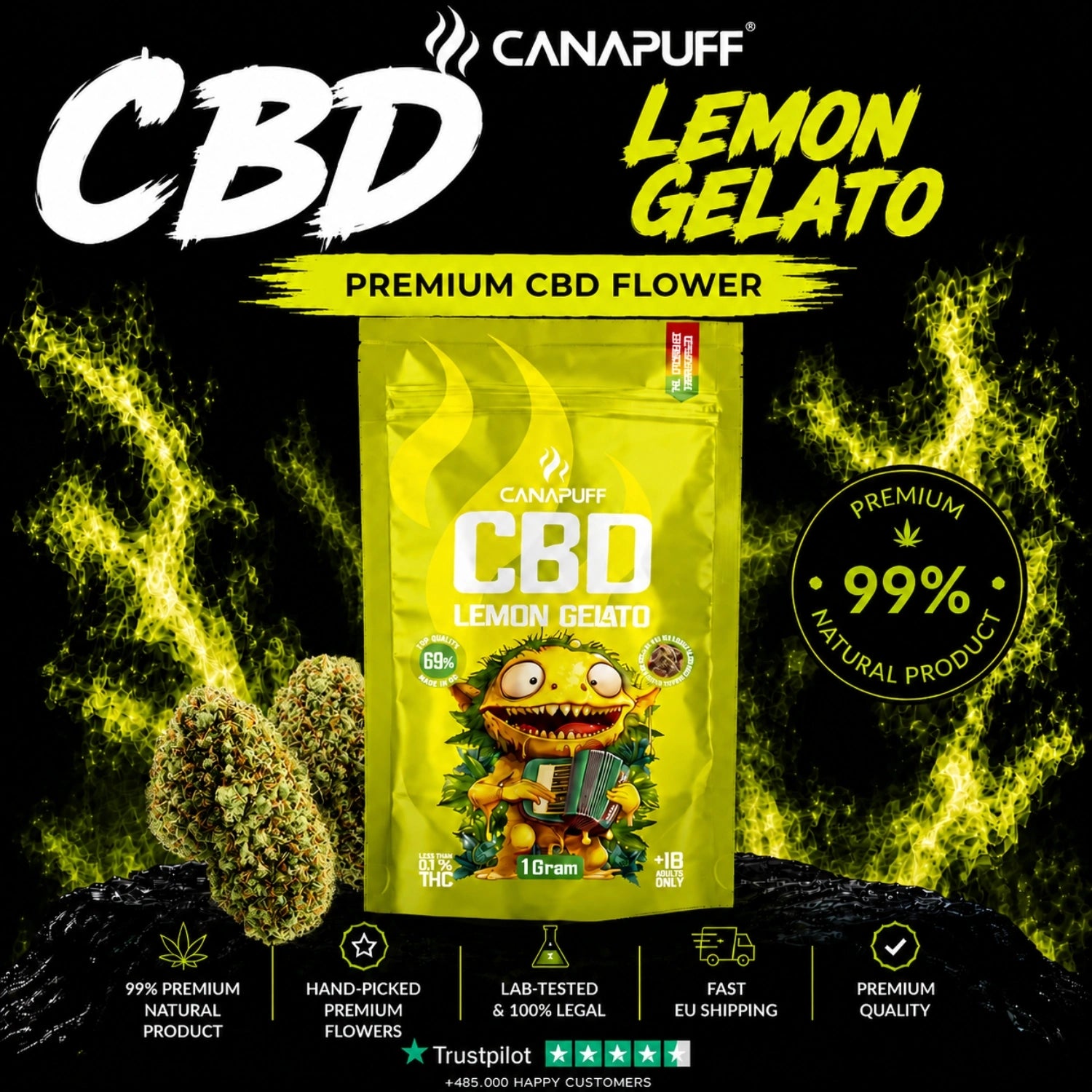 CBD Fleurs Lemon Gelato 69%