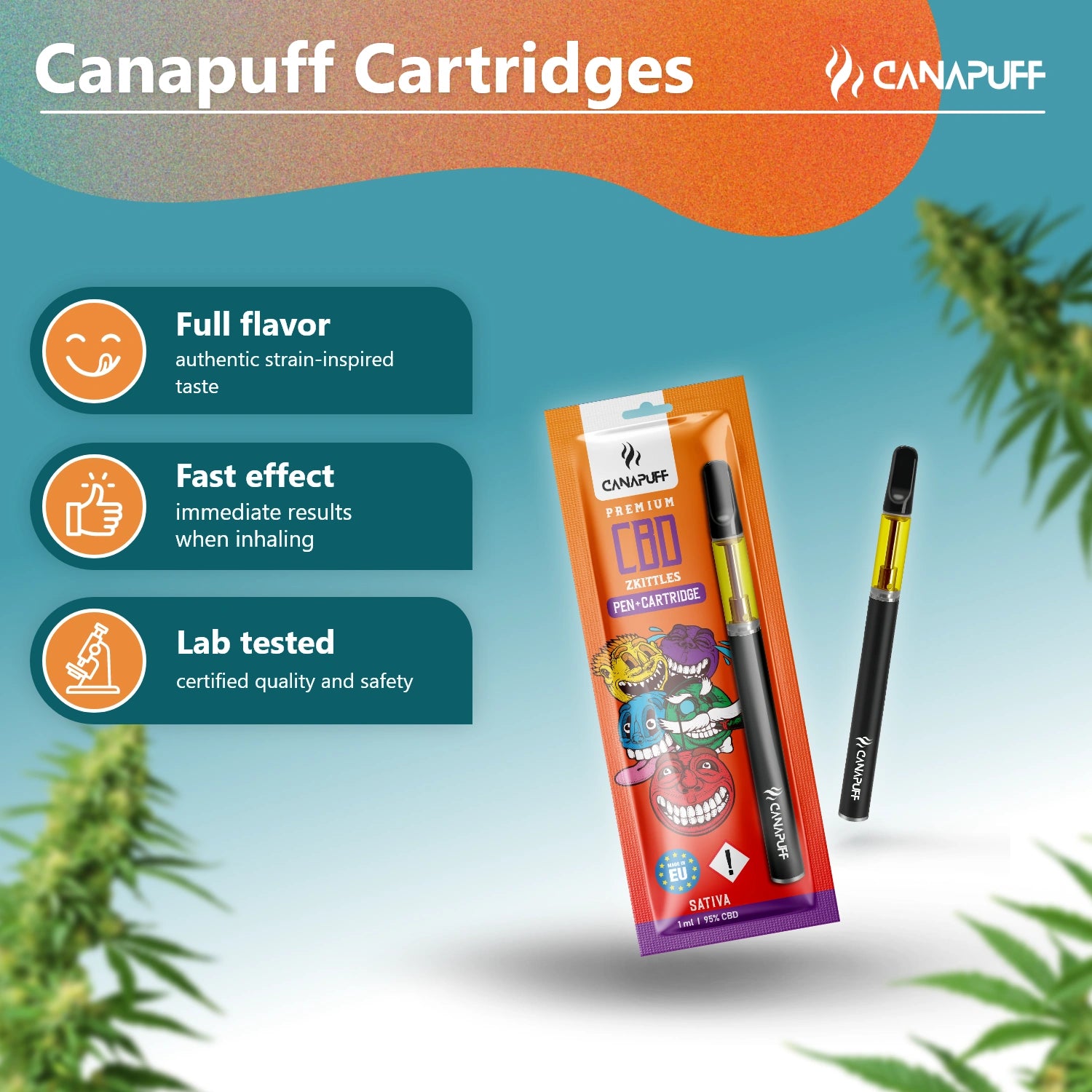 CBD Pen+Cartouche Zkittles 95 %