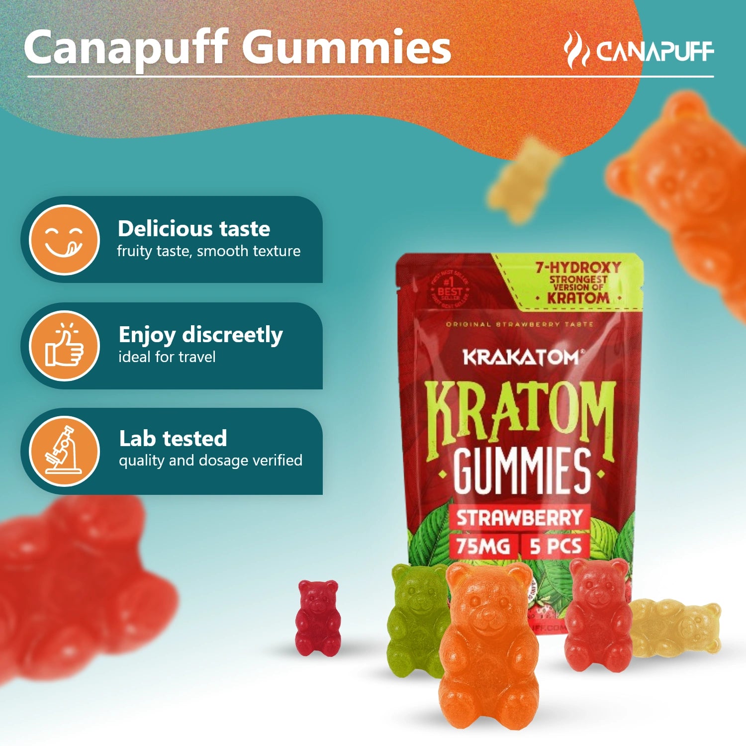 7-Hydroxy Kratom Gummies Strawberry
