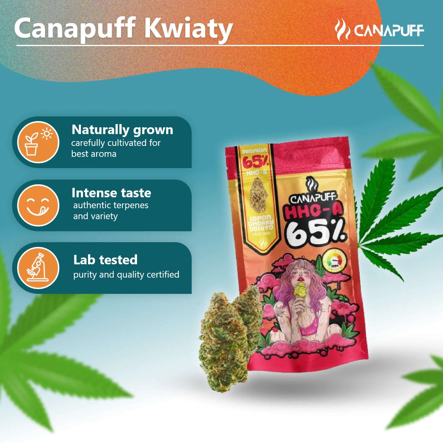 HHC-A Fleurs Lemon Cherry Gelato 65 %