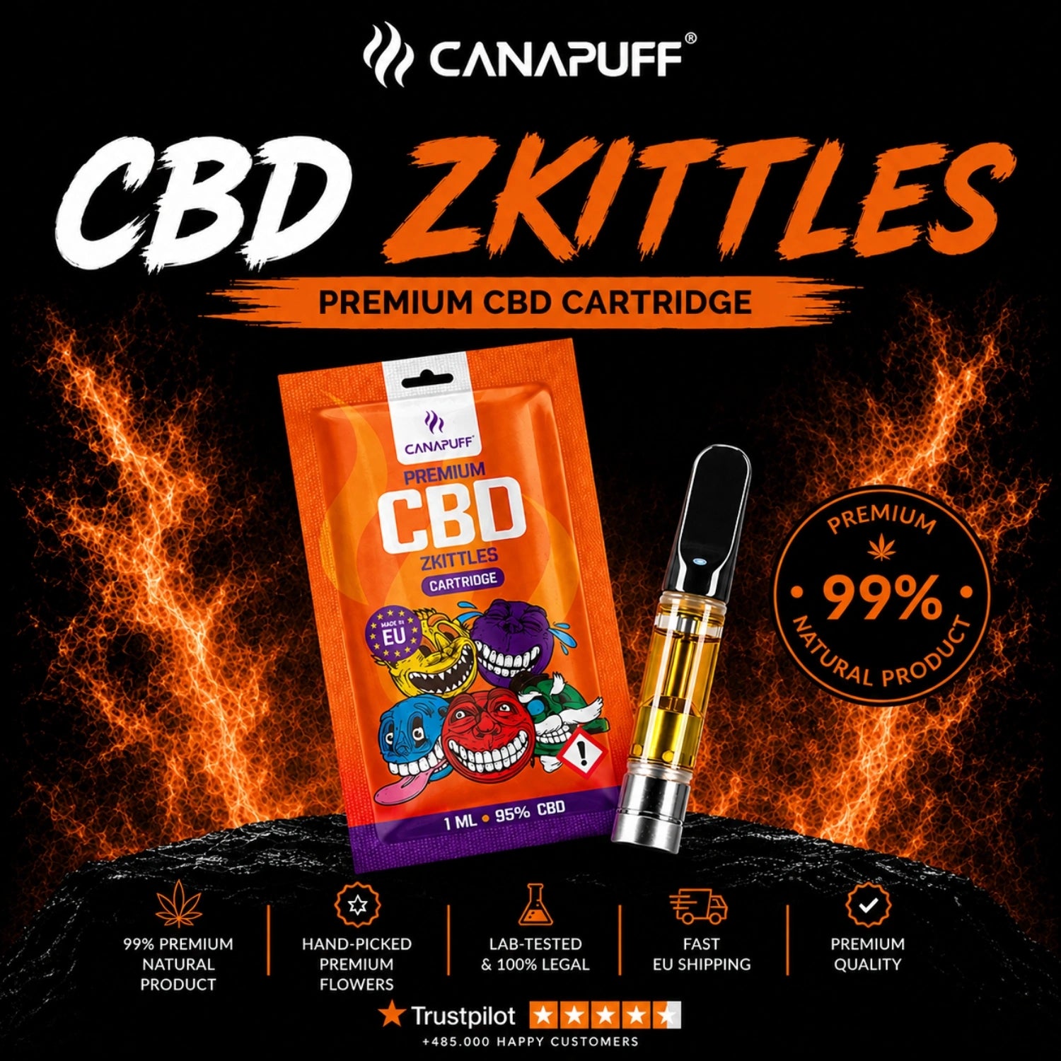 CBD Cartouche Zkittles 95 %