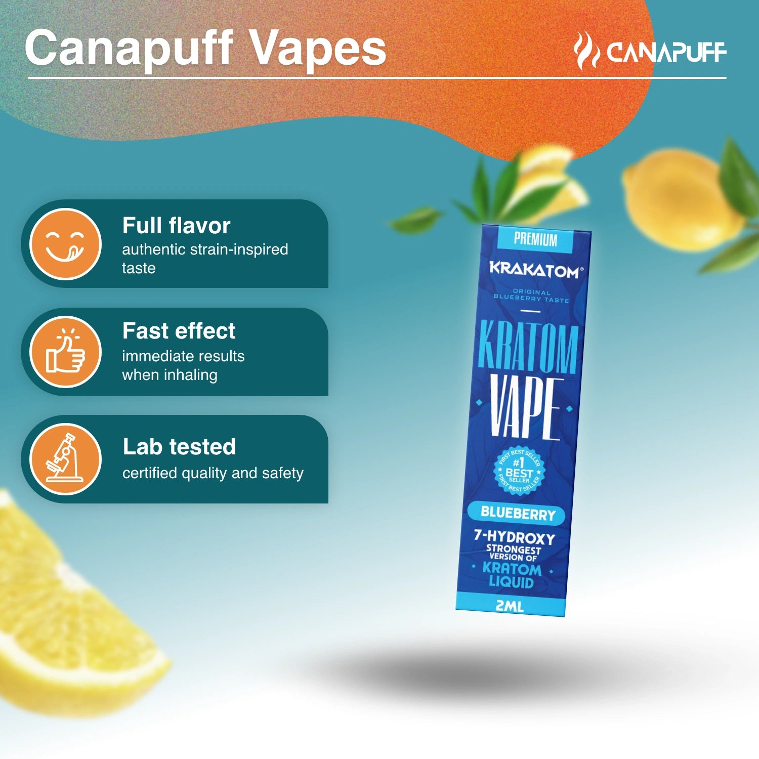 Krakatom 7-hydroxy Kratom Vape Myrtille