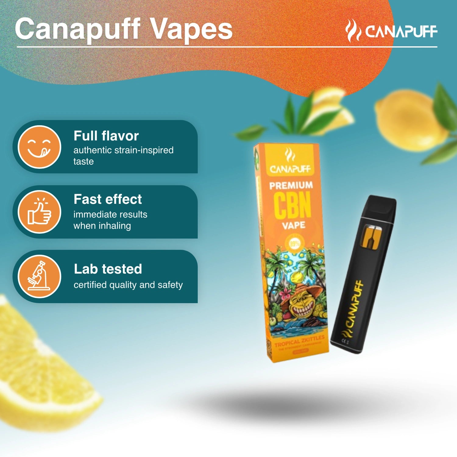 CBN Vape Tropical Zkittles 89 % 1 ml