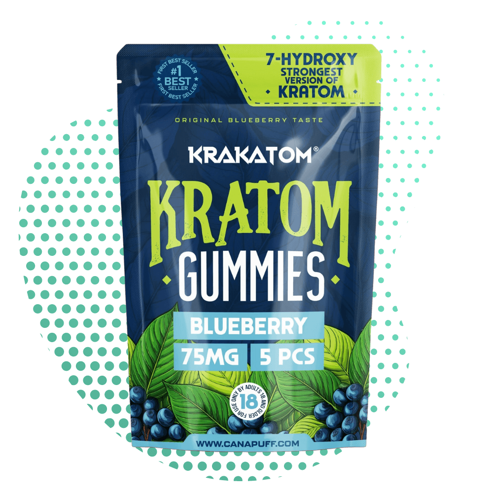 Canapuff - 7 - Hydroxy Kratom Gummies - Myrtille Canapuff