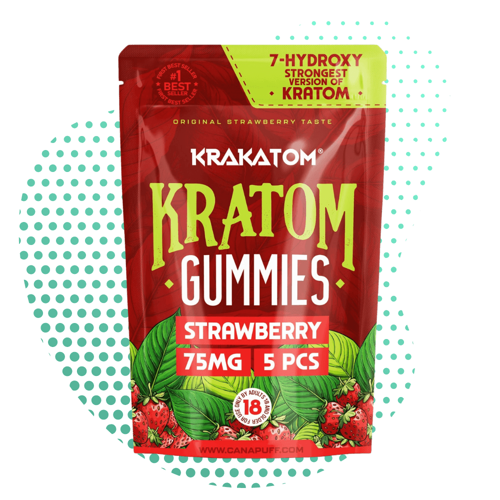Canapuff - 7 - Hydroxy Kratom Gummies - Fraise Canapuff
